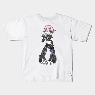 Anime cartoony girl y2k Kids T-Shirt